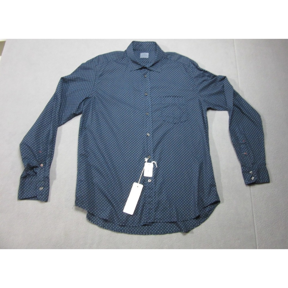 Hartford Shirt Mens Large Blue Polka Dot Kilgore Trout Casual Button Up New